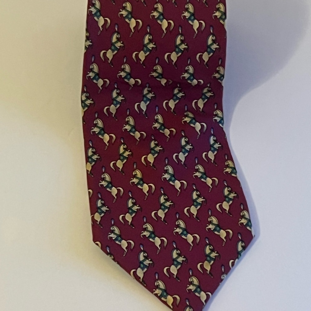 Brooks Brothers Red Patterned Men's Tie - Picture 6 of 7